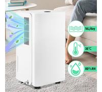 Déshumidificateur d'air Jayseuw 16L/jour, réservoir de 2L, déshumidificateur d'intérieur, déshumidificateur de construction, purificateur d'air, amovible, minuterie de 24 heures