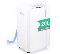 Déshumidificateur de 20 litres par jour, avec compresseur, 3 modes de fonctionnement, réservoir de 4 litres, et minuterie