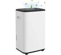 Déshumidificateur - Déshumidificateur à compresseur - 20 l/jour - Réservoir d'eau 6 l - 31-40 m² - Circulation d'air 190 m³/h - 5-35 °C - Prise UE 220 V - Blanc
