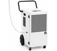Déshumidificateur électrique : 120 litres par jour avec pompe, adapté aux espaces jusqu'à 300 m²/600 m³, minuterie 24 heures, évacuation jusqu'à 5 mètres, idéal pour les sous-sols, les garages