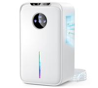 Déshumidificateur électrique 2.5L silencieux avec minuterie | Double semi-conducteur 700ml/jour arrêt auto Tuyau d'évacuation inclus Minuterie 8-12-24h 7 couleurs Mode nuit <30dB