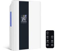 Déshumidificateur électrique 2000 ml, silencieux, anti-moisissure, minuterie 24 h, purification par UV, mode veille, pour salle de bains, armoire, blanc