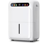 Déshumidificateur électrique de 20 litres, déshumidificateur silencieux avec écran numérique RGB, ventilateur de séchage de linge, mode intelligent, réservoir d'eau de 6 litres, tuyau de vidange de 12