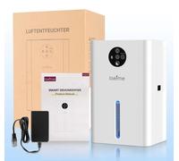 Déshumidificateur électrique - LF-602 - Réservoir d'eau de 1,8 litre - Capacité de 500 ml par jour - Niveau sonore ≤ 35 dB - Fonction dégivrage automatique - Minuterie 6/8/10 heures - Blanc