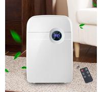 Déshumidificateur électrique, mini-déshumidificateur, déshumidificateur portable pour pièce avec écran LED, capacité de 2,5 litres, avec télécommande et minuterie de 24 heures, idéal pour les appartem