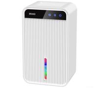 Déshumidificateur électrique silencieux de 1,8 l pour la maison, la chambre à coucher, la salle de bain - Extracteur d'humidité compact avec arrêt automatique 25,5 cm (réglementation européenne)