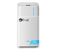 Déshumidificateur électrique VonHaus, capacité de 12 litres par jour, réservoir d'eau de 2 litres, avec minuterie et tuyau de vidange