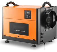 Déshumidificateur et déshumidificateur de chantier - Commercial 50 l/jour - Avec tuyau d'évacuation - Dégivrage automatique - Évacuation continue - Affichage LED - Portable Pour cave et entrepôt