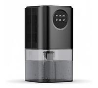 Déshumidificateur For Maison Réservoirs Supérieur Inférieur Séparés Silencieux Réservoir D'eau 1,7l Déshumidificateur Portable Condensation Semi-conducteur Convient Salles Bains, Toilettes(Black)