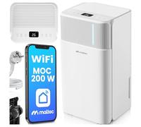 Déshumidificateur MalTec 12 litres/jour 32m² Réservoir 2l Décongélation Wifi Hygrostat avec minuterie Sécurité enfants pour chambre à coucher Salon