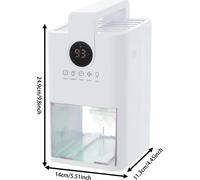 Déshumidificateur - Mini déshumidificateur - Réservoir d'eau de 1 l - 200 ml/jour - Minuterie 6/12/24 h - Écran LED - Arrêt automatique - Veilleuse colorée - Blanc