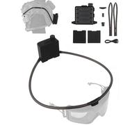 Déshumidificateur pour Lunettes, Désembueur Tactique avec Bouton Réglable Ventilateur Antibuée pour Lunettes avec Tuyau et Fermeture Velcro Pour Cyclisme Sports D'hiver et Opérations Tactiques