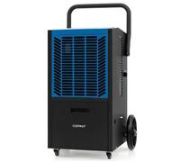 Déshumidificateur Professionnel 66L/Jour COSTWAY-Jusqu'à 418 m²-2 Vitesse de Ventilateur-Minuterie 24 H-Pompe-Tuyau de Vidange-Bleu