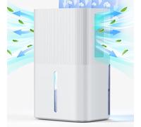 Déshumidificateurs électriques 2,7 L pour la maison, déshumidificateur pour chambre, silencieux et à commandes tactiles, déshumidificateur pour salle de bain (blanc1100 ml/24 h)