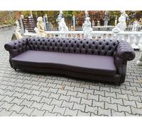 Design Chesterfield Charly 3 m Marron Canapé Rembourrage Canapés Cuir Salon Nouveau