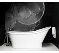 Design classique Baignoires Pose libre Baignoire moderne Baignoire blanche 160x68cm