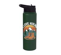 Design de bottes de montagne I Love Hiking Sunset Stainless Steel Insulated Water Bottle