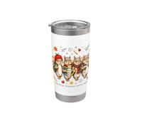 Design de salle de automne pour la rentrée scolaire Squirrel Squad Gobelet isotherme en acier inoxydable double paroi