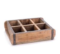 Design Delights Boîte de Rangement en Bois Massif - Caisse Vintage en Forme de Brique, 35x25 cm