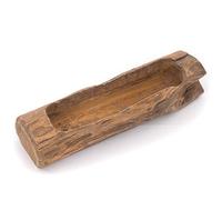 DESIGN DELIGHTS Bol en Bois Naturel Fiore 40 | Bois de Teck, 40x13 cm (lxp) | Plat allongé en Bois, Plat de Service, Plat en Teck, Plat décoratif Naturel, Plat en Racine de Bois