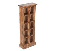 Design Delights CD & Bibliothèque "Nature" | 94 x 35,6 x 16,5 cm, Marron, Bois recyclé | étagère en bois