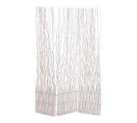 DESIGN DELIGHTS Décoratif PARAVENT Wave 3 | 170x120 cm (HxL), Osier | Cloison de séparation en 3 Parties, écran, cloison de séparation de la Salle des succursales | Couleur: Blanc