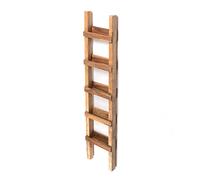 DESIGN DELIGHTS ÉTAGÈRE Step 170 | Bois dacajou, Teck, 170x35 cm, 5 étages | Échelle pour Plantes, étagère adossée, sur Pied, échelle décorative en Bois flotté