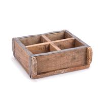 DESIGN DELIGHTS Forme de Briques Brick 25x25cm | Bois massief | Caisse en Bois Vintage, Brique en Bois, Caisse de Rangement/classement