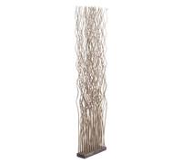 Design Delights Paravent en Osier ondulé - 170 x 40 cm (H x l) - Paravent en Branches de Saule, séparateur d'espace, cloison de séparation - Couleur : Gris