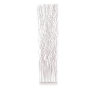 DESIGN DELIGHTS SÉPARATEUR DE PIÈCES | Bois de Saule, 170x40 cm (HxL) | écran en Branches de Saule, séparateur de pièces, cloison de séparation, paravent | Couleur: Blanc