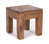 DESIGN DELIGHTS Table basse rustique Square 30 - En bois recyclé massif - 30 x 30 x 30 cm (H x l x P) - Table d'appoint