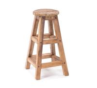 DESIGN DELIGHTS Tabouret de Bar en Bois Jack | Bois Massif, 70 cm | Chaise de Bar en Bois, Tabouret Rustique, Tabouret de comptoir, Tabouret végétal