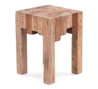 DESIGN DELIGHTS Tabouret en bois russe Nature | 40 x 30 x 30 cm (hauteur x largeur x profondeur), bois antique massif | tabouret en bois | couleur: 01 naturel vintage