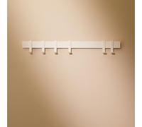 Design Hambourg Porte Manteau Mural I Porte-Manteau Moderne I Patère Murale avec Crochets Mobiles I Design Moderne | Blanc Mat | 58 cm