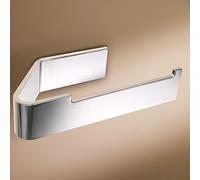 Design Hambourg Porte Papier Toilette sans Percer I Support Papier Toilette Salle de Bain Mural Auto Adhésif I Porte-Rouleau Papier WC (Chrome, sans étagère)
