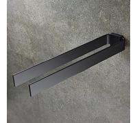 Design Hambourg Porte-Serviettes à Deux Bras | Porte-Serviettes Double pour Salle de Bains et Cuisine | Support Mural Noble | Support Mural pour Serviettes | 42cm | Design Moderne | Noir Mat