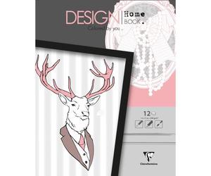 DESIGN HOME BOOK, Bloc de 12 feuilles 250g/m2 au format 13x17cm
