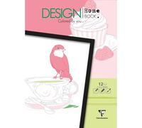 DESIGN HOME BOOK, Bloc de 12 feuilles 250g/m2 au format 21x30cm