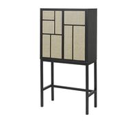 Design House Stockholm Cabinet vitré Air noir. rotin