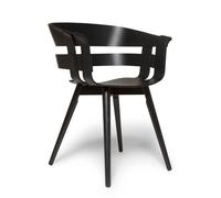 Design House Stockholm Chaise Wick Chair noir-pieds en frêne noir