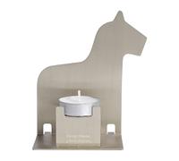 Design House Stockholm Porte-bougie pop-up cheval de Dalécarlie Acier inoxydable