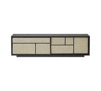 Design House Stockholm Table d'appoint Air. bas noir. rotin
