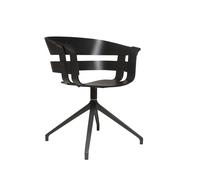 Design House Stockholm Wick Chaise de Salle à Manger Pivotante Noir/Gris Foncé