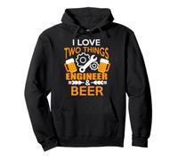 Design Humoristique « I Love Two Things Engineer and Beer » Sweat à Capuche