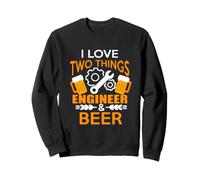 Design Humoristique « I Love Two Things Engineer and Beer » Sweatshirt