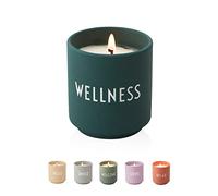 Design Letters Bougie Parfumées Cire de Soja Naturel | Cadeau Pour Femme aromathérapie Bougie Fleurs & Agrumes cadeaux de soulagement du stress | Cire de soja Portable Bougeoir en porcelaine