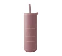 Design Letters Bouteille isotherme avec pailles Travel Life 50 sh rose