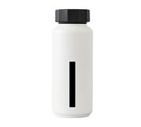 Design Letters Bouteille Isotherme| Gourde Isotherme 500ml Bouteille d'eau Isotherme sans BPA | Inox Reutilisable Chaud de 12 hrs Froid Jusqu’à 24 hrs | Gourde Sport pour Enfant, femme, Voyage - Blanc