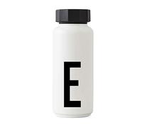 Design Letters Bouteille Isotherme| Gourde Isotherme 500ml Bouteille d'eau Isotherme sans BPA | Inox Reutilisable Chaud de 12 hrs Froid Jusqu’à 24 hrs | Gourde Sport pour Enfant, femme, Voyage - Blanc
