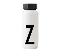 Design Letters Bouteille Isotherme| Gourde Isotherme 500ml Bouteille d'eau Isotherme sans BPA | Inox Reutilisable Chaud de 12 hrs Froid Jusqu’à 24 hrs | Gourde Sport pour Enfant, femme, Voyage - Blanc